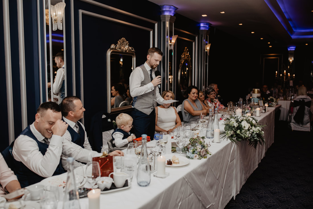 Grooms speech at a wedding at The G Hotel