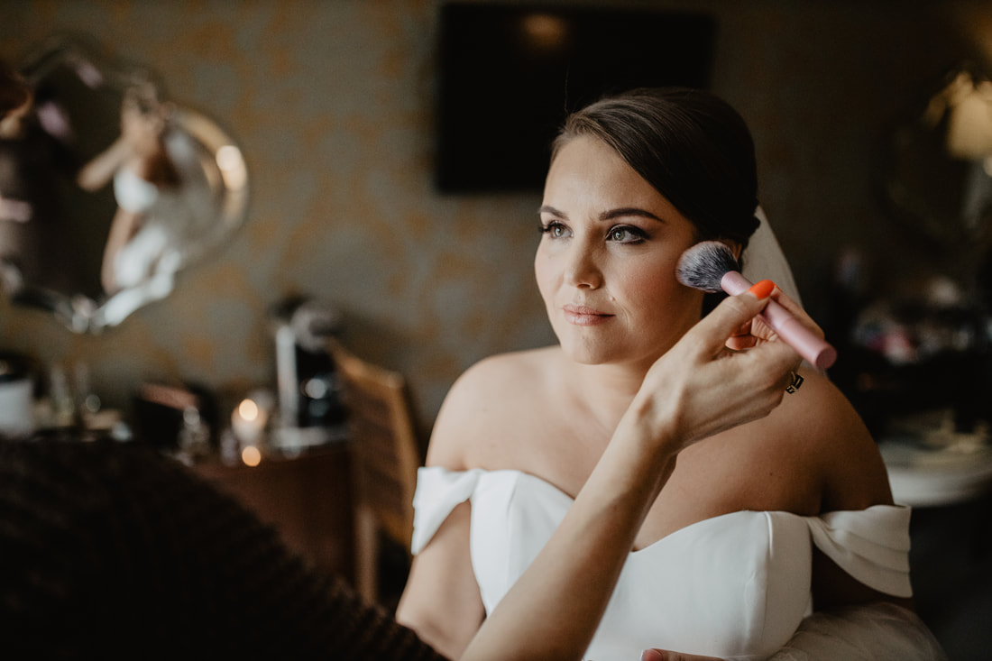 Bridal make up at Clanard Court Hotel, Athy, Co. Kildare by wedding photographer Mario Vaitkus