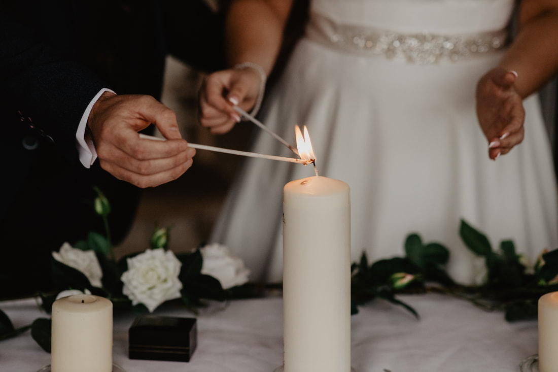 Candle lit at Clanard Court Hotel, Athy, Co. Kildare by wedding photographer Mario Vaitkus