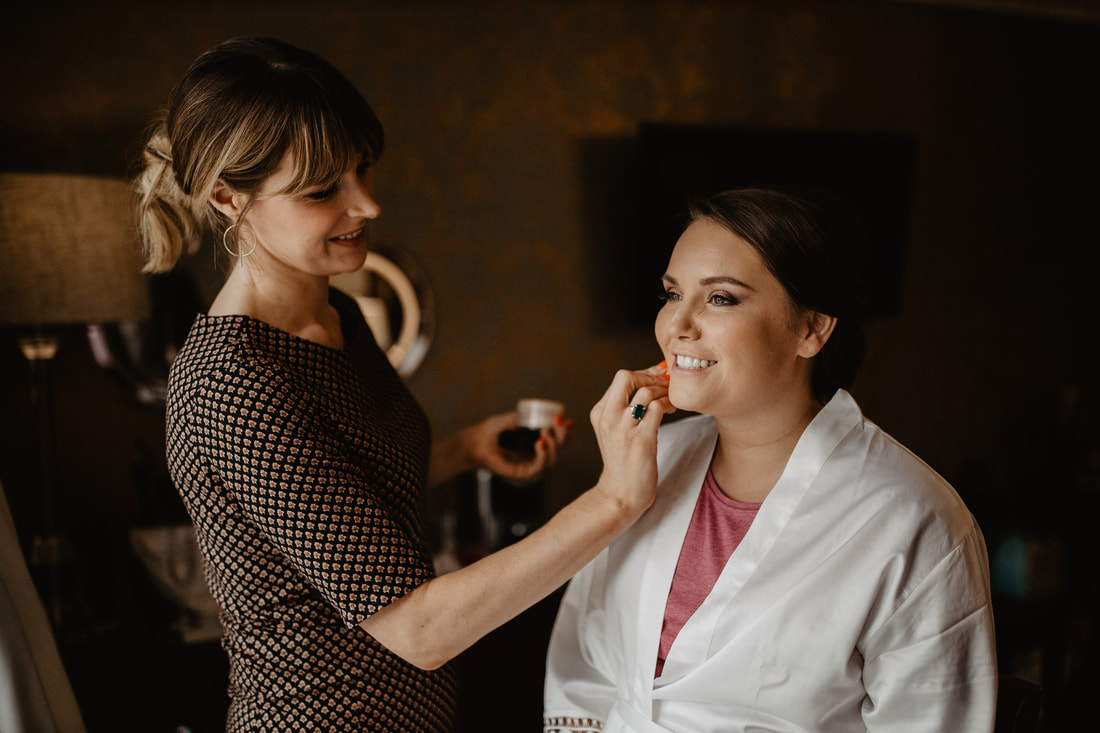 Bridal makeup at Clanard Court Hotel, Athy, Co. Kildare by wedding photographer Mario Vaitkus
