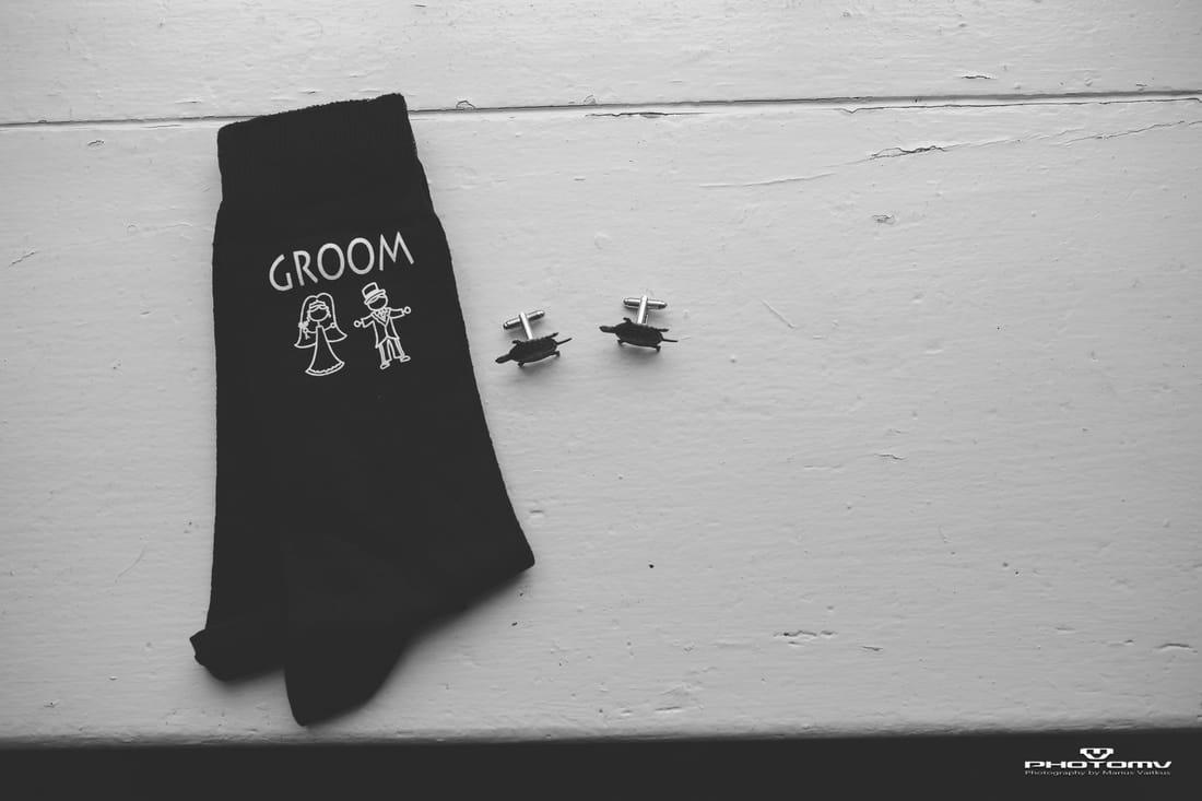 Grooms socks, detail photo