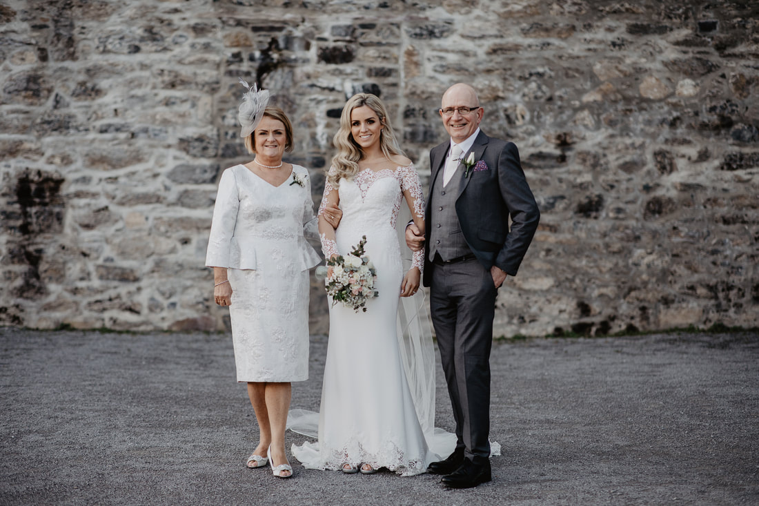 Wedding Family portrait at Ross Castle, Killarney, Co.Kerry