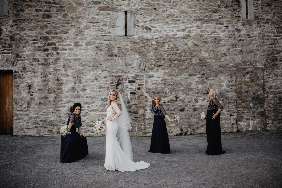 Fun bridesmaids Ross Castle, Killarney, Co.Kerry