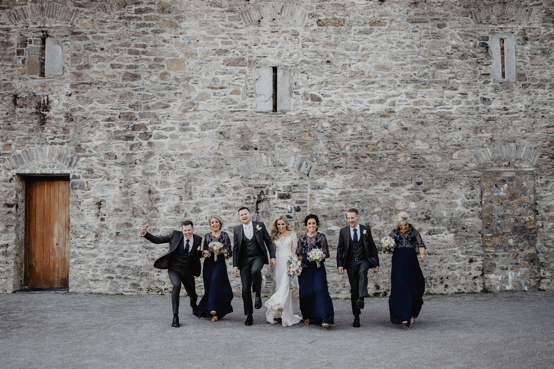 Bridal party fun at Ross Castle, Killarney, Co.Kerry