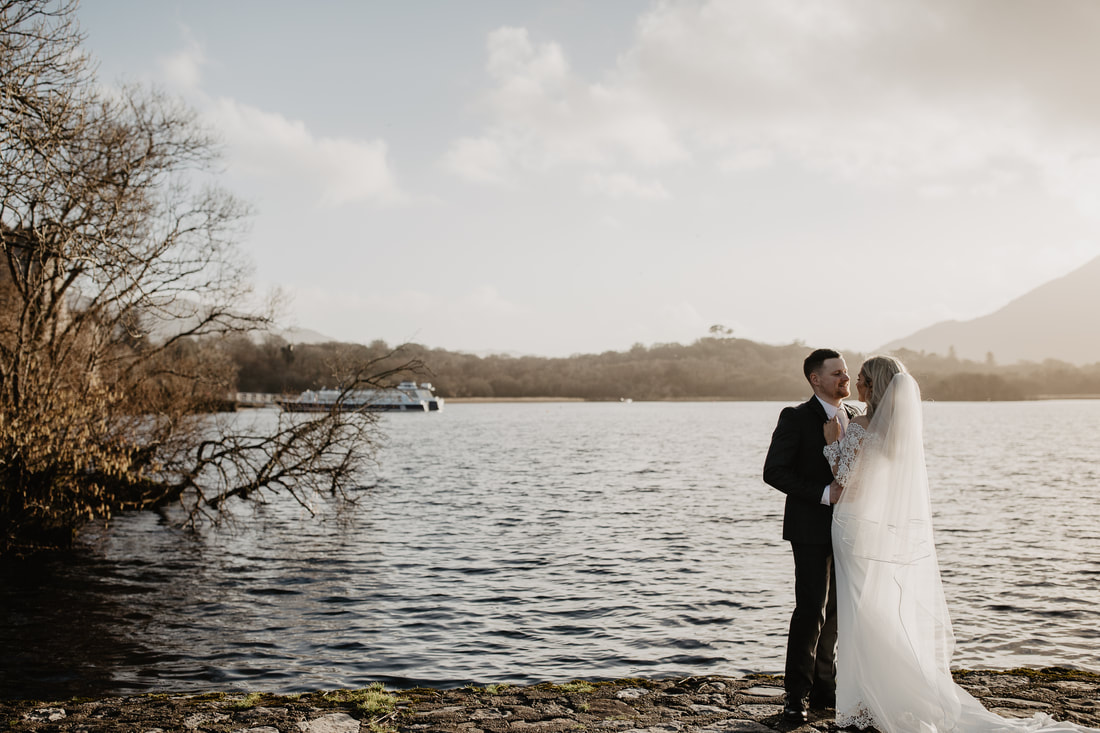 Bride and groom at Ross Castle, Killarney, Co.Kerry