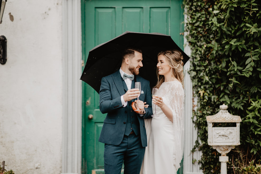 Wedding on rainy day photography