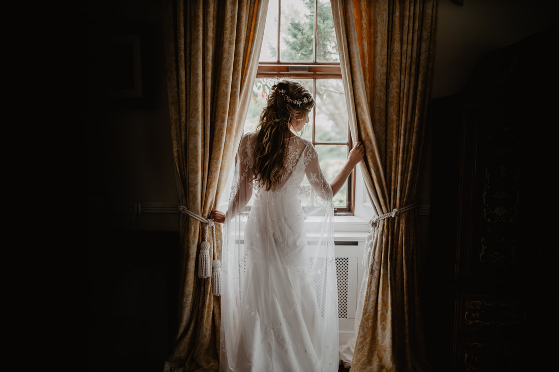 Bride at a window