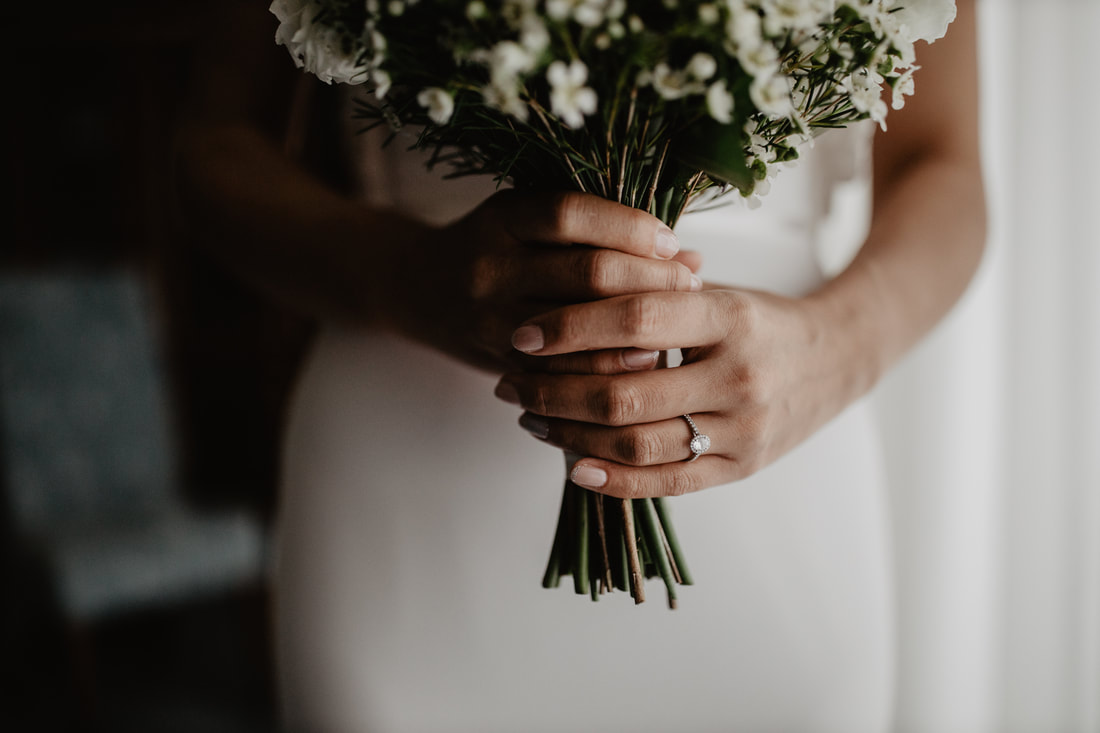 Engagement ring and bouquet at Knightsbrook Hotel Photo by Mario Vaitkus