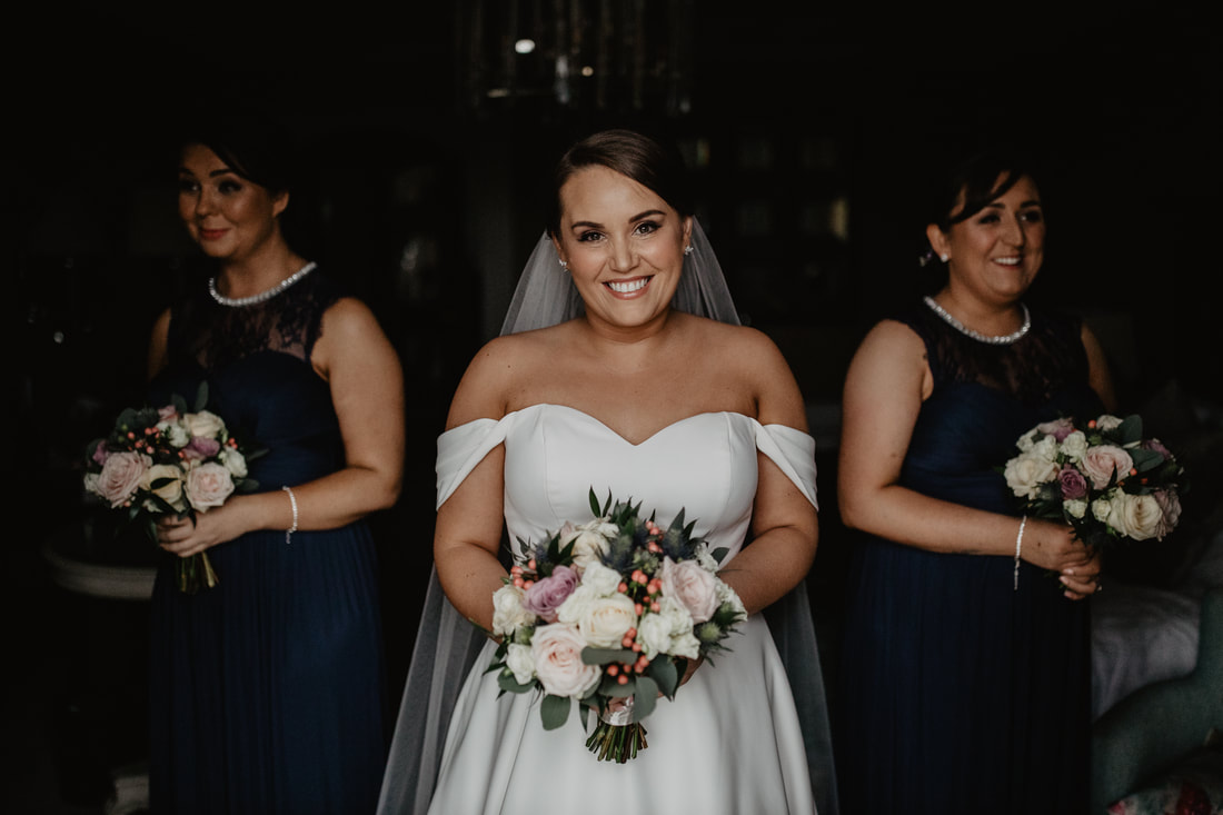 Bridesmaids at Clanard Court Hotel, Athy, Co. Kildare by wedding photographer Mario Vaitkus