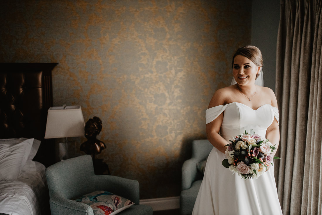 Bride at Clanard Court Hotel, Athy, Co. Kildare by wedding photographer Mario Vaitkus
