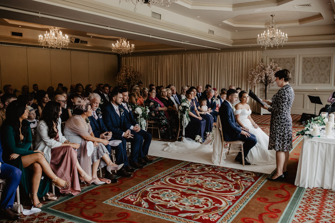 Wedding ceremony at Clanard Court Hotel, Athy, Co. Kildare by wedding photographer Mario Vaitkus