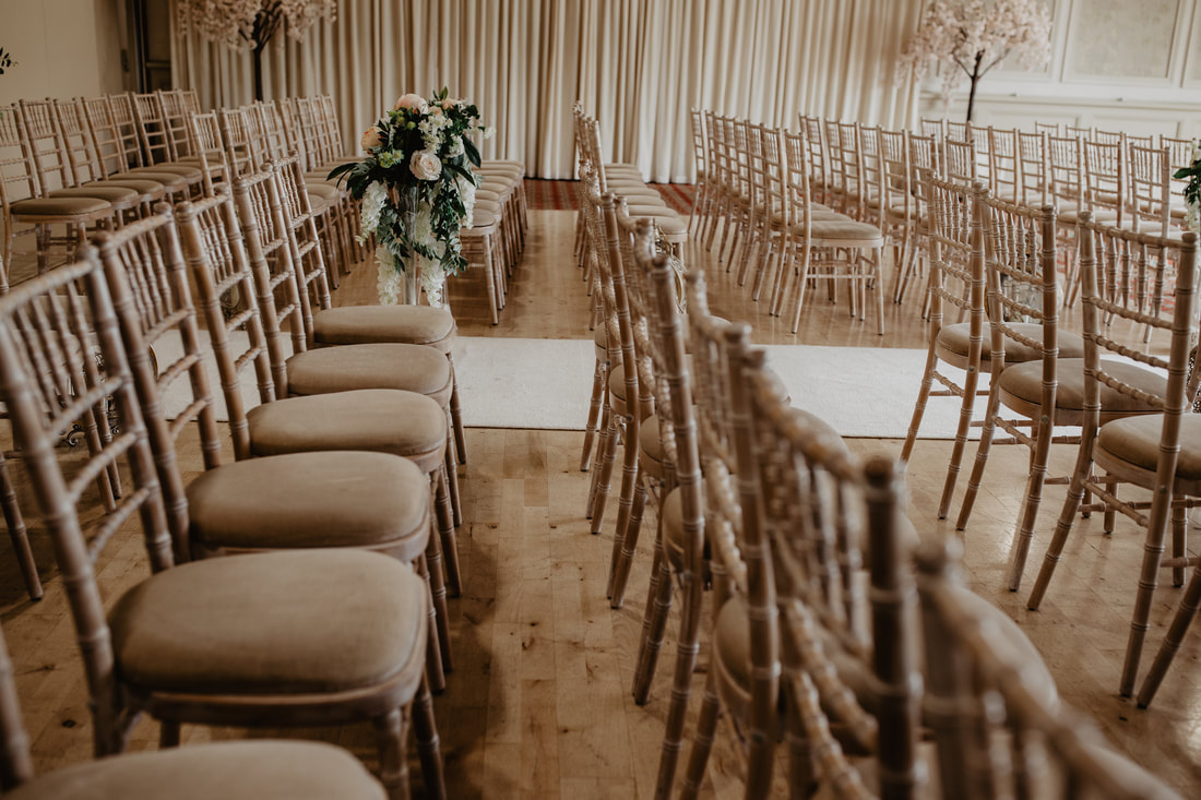 Wedding ceremony set up  at Clanard Court Hotel, Athy, Co. Kildare by wedding photographer Mario Vaitkus