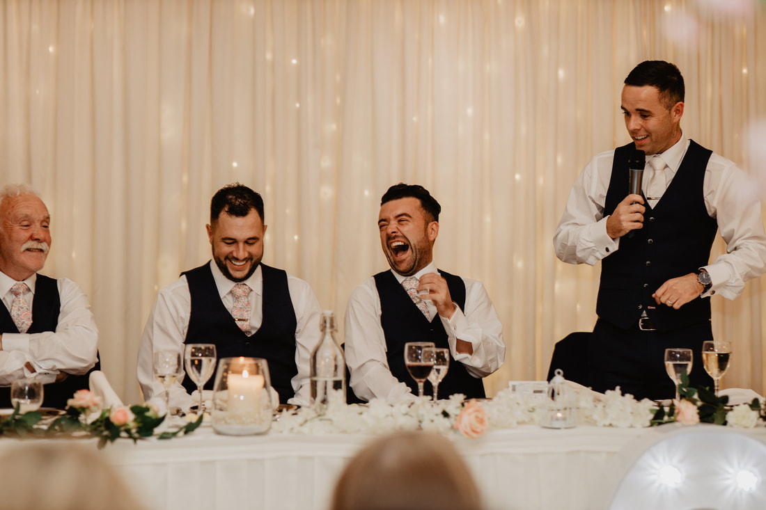 Wedding speeches, groom. Wedding photographer in County Kildare Mario Vaitkus